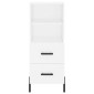 vidaXL Ντουλάπι Λευκός 34,5 x 34 x 180 εκ. από Επεξεργασμένο Ξύλο