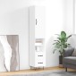 vidaXL Ντουλάπι Λευκός 34,5 x 34 x 180 εκ. από Επεξεργασμένο Ξύλο