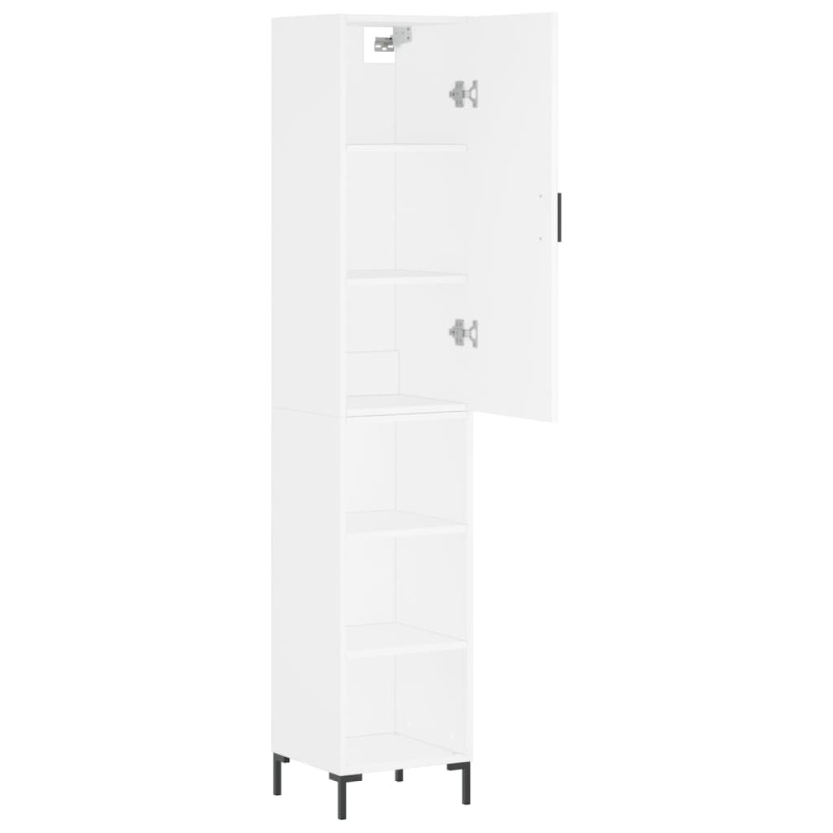 vidaXL Ντουλάπι Λευκός 34,5 x 34 x 180 εκ. από Επεξεργασμένο Ξύλο