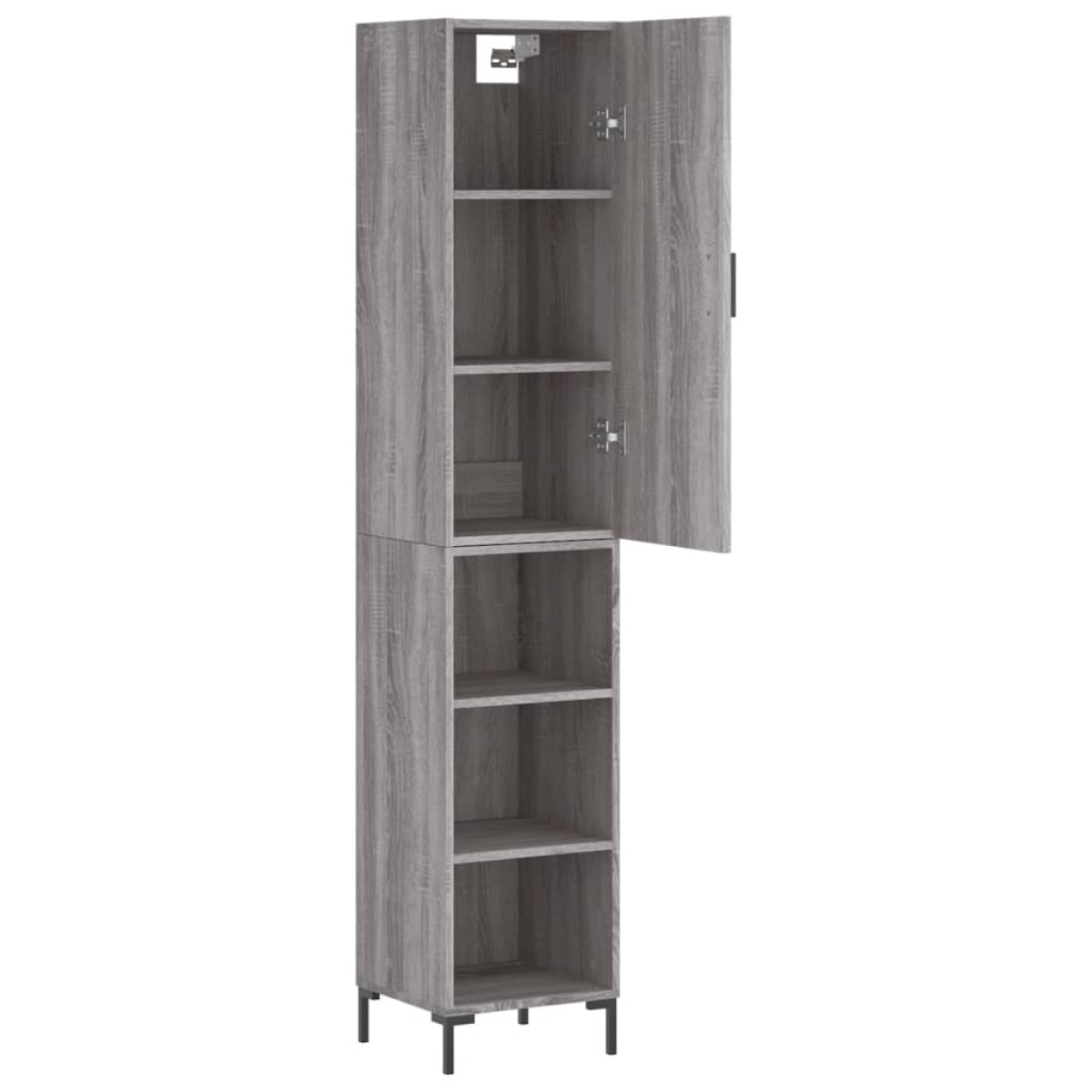 vidaXL Μπουφές Sonoma Γκρι 34,5 x 34 x 180 εκ. από Επεξεργασμένο Ξύλο