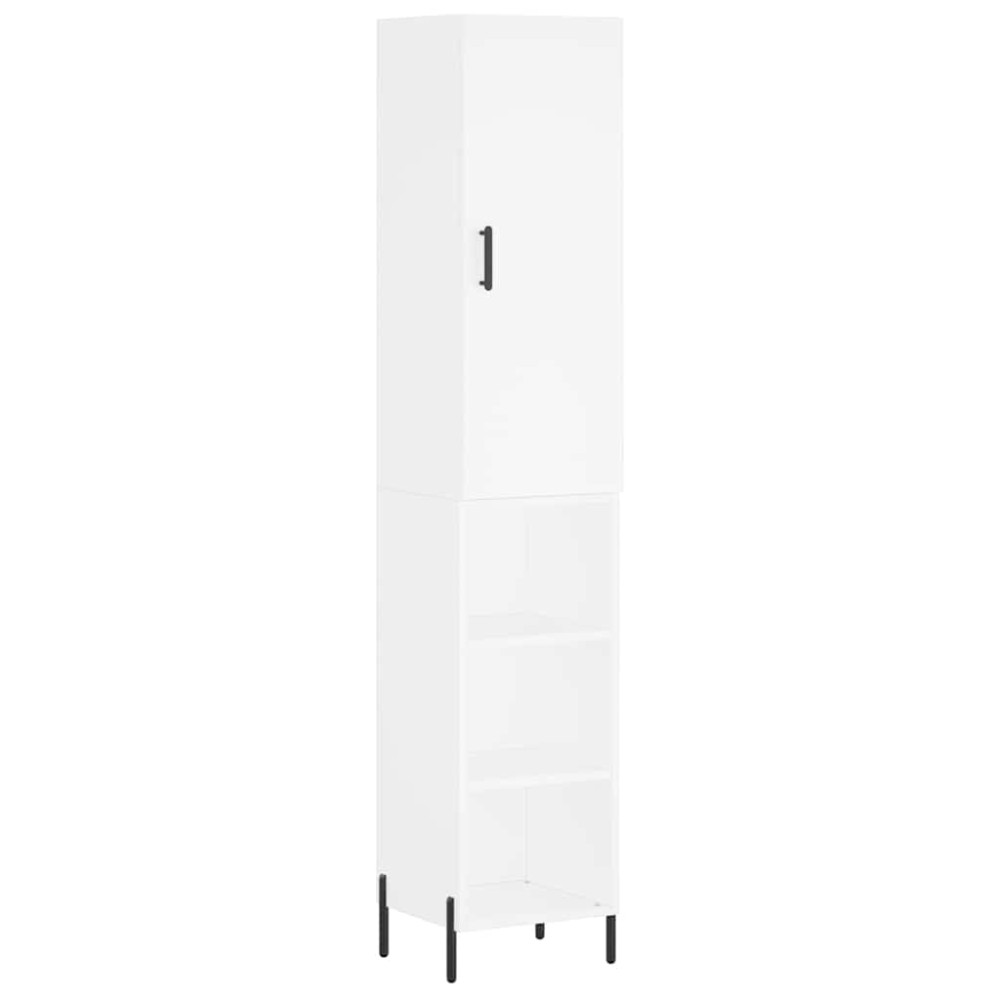 vidaXL Ντουλάπι Λευκό 34,5 x 34 x 180 εκ. από Επεξεργασμένο Ξύλο