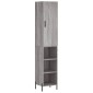 vidaXL Μπουφές Sonoma Γκρι 34,5 x 34 x 180 εκ. από Επεξεργασμένο Ξύλο