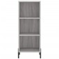 vidaXL Μπουφές Sonoma Γκρι 34,5 x 34 x 180 εκ. από Επεξεργασμένο Ξύλο