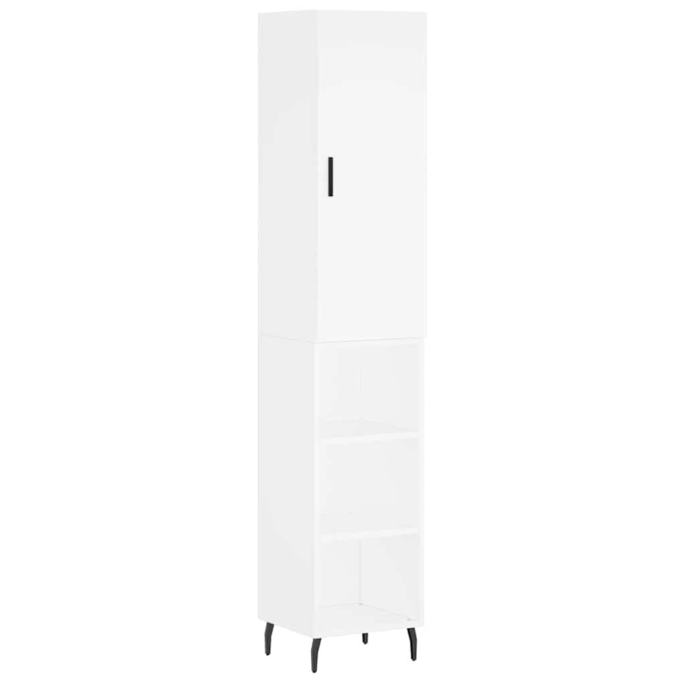 vidaXL Ντουλάπι Λευκό 34,5 x 34 x 180 εκ. από Επεξεργασμένο Ξύλο