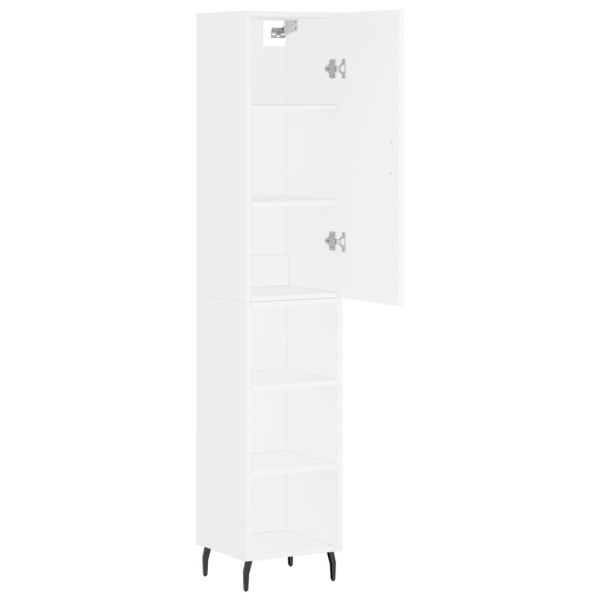 vidaXL Ντουλάπι Λευκός 34,5 x 34 x 180 εκ. από Επεξεργασμένο Ξύλο