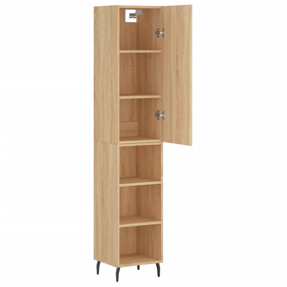 vidaXL Μπουφές Sonoma δρυς 34,5 x 34 x 180 εκ. από Επεξεργασμένο Ξύλο