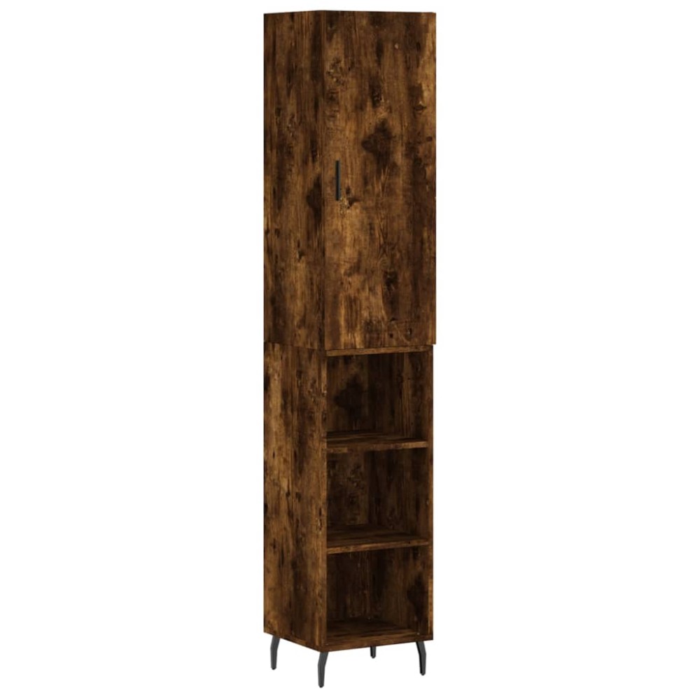 vidaXL Ντουλάπι Καπνιστή δρυς 34,5x34x180 εκ. από Επεξεργασμένο Ξύλο