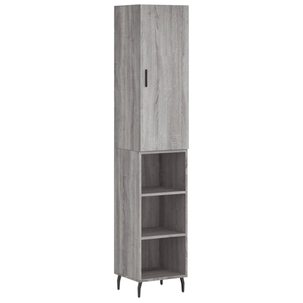 vidaXL Μπουφές Sonoma Γκρι 34,5 x 34 x 180 εκ. από Επεξεργασμένο Ξύλο