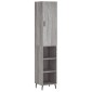 vidaXL Μπουφές Sonoma Γκρι 34,5 x 34 x 180 εκ. από Επεξεργασμένο Ξύλο
