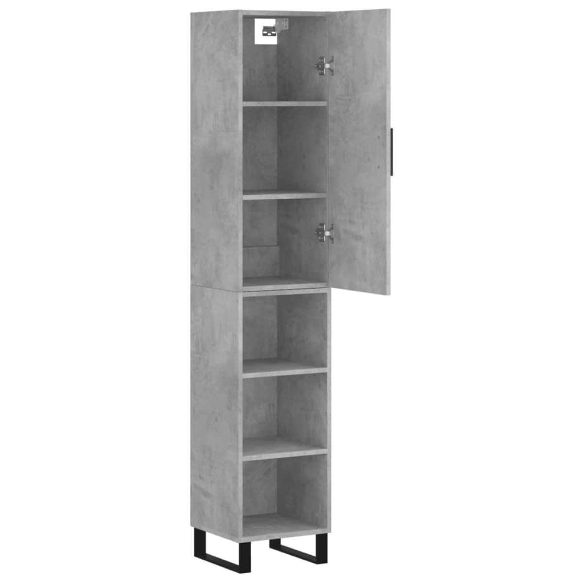 vidaXL Ντουλάπι Γκρι Σκυροδέματος 34,5x34x180 εκ. Επεξεργασμένο Ξύλο