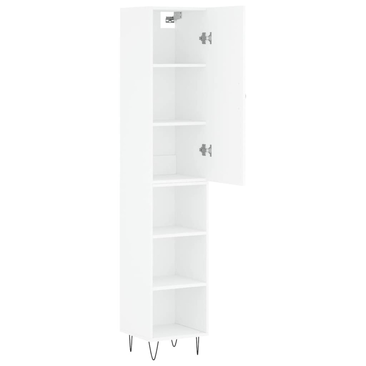 vidaXL Ντουλάπι Λευκός 34,5 x 34 x 180 εκ. από Επεξεργασμένο Ξύλο