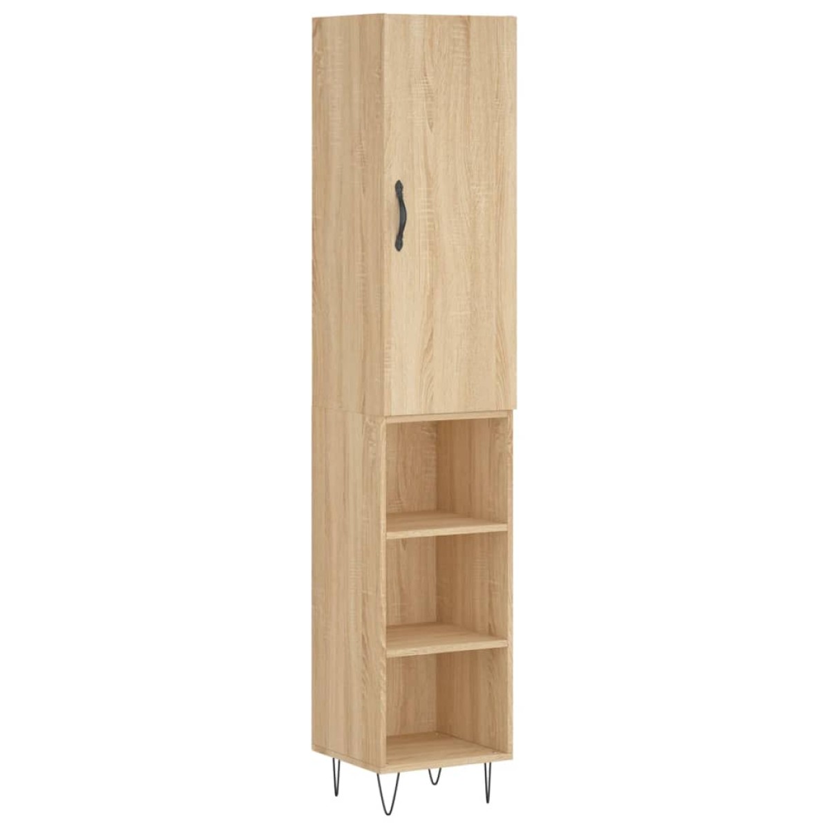 vidaXL Μπουφές Sonoma δρυς 34,5 x 34 x 180 εκ. από Επεξεργασμένο Ξύλο