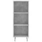 vidaXL Ντουλάπι Γκρι Σκυροδέματος 34,5x34x180 εκ. Επεξεργασμένο Ξύλο