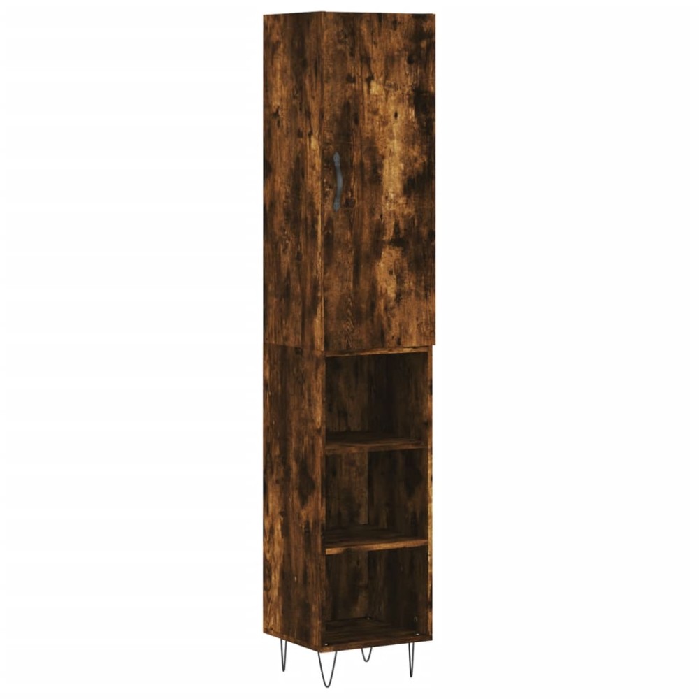 vidaXL Ντουλάπι Καπνιστή δρυς 34,5x34x180 εκ. από Επεξεργασμένο Ξύλο
