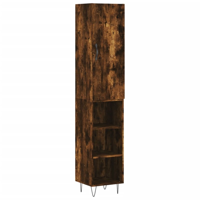 vidaXL Ντουλάπι Καπνιστή δρυς 34,5x34x180 εκ. από Επεξεργασμένο Ξύλο