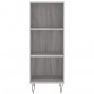vidaXL Μπουφές Sonoma Γκρι 34,5 x 34 x 180 εκ. από Επεξεργασμένο Ξύλο