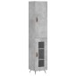 vidaXL Ντουλάπι Γκρι Σκυροδέματος 34,5x34x180 εκ. Επεξεργασμένο Ξύλο
