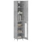 vidaXL Ντουλάπι Γκρι Σκυροδέματος 34,5x34x180 εκ. Επεξεργασμένο Ξύλο