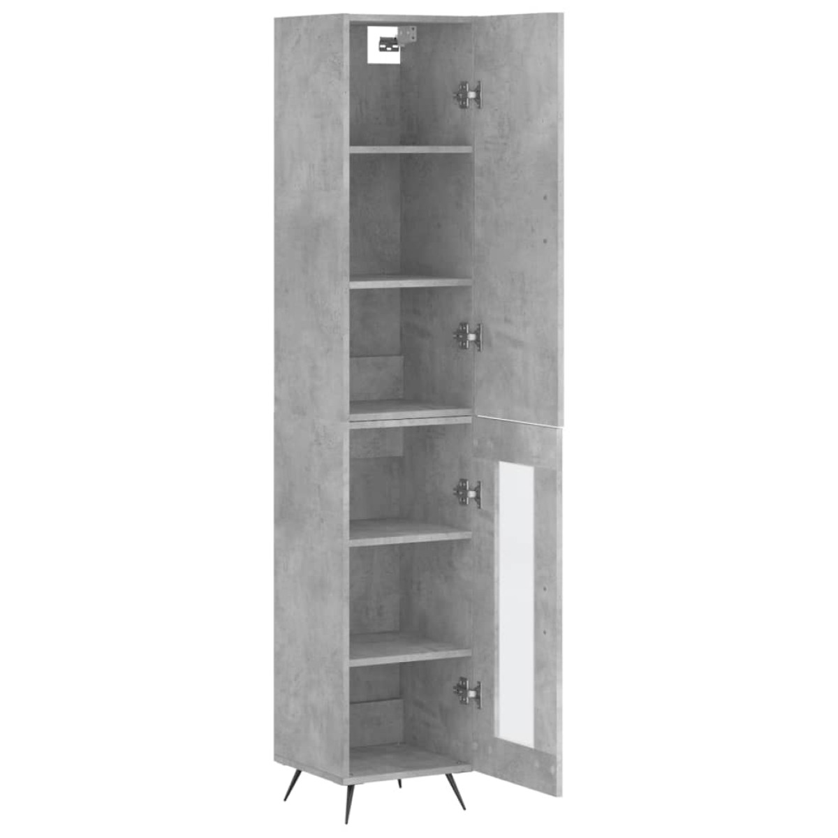 vidaXL Ντουλάπι Γκρι Σκυροδέματος 34,5x34x180 εκ. Επεξεργασμένο Ξύλο