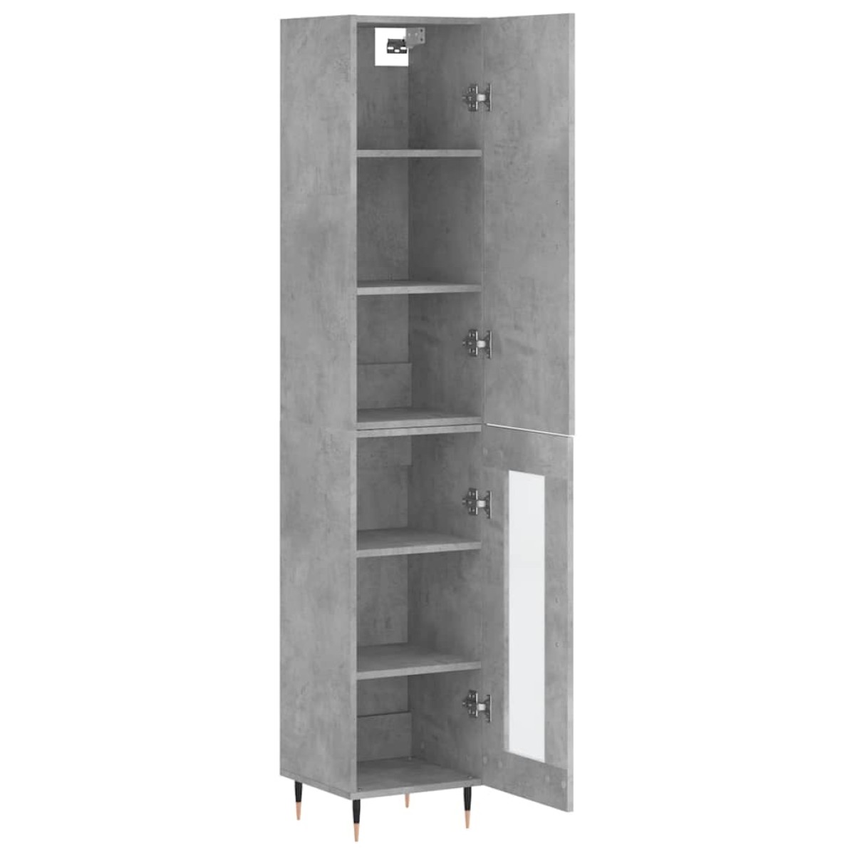 vidaXL Ντουλάπι Γκρι Σκυροδέματος 34,5x34x180 εκ. Επεξεργασμένο Ξύλο