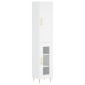 vidaXL Ντουλάπι Λευκός 34,5 x 34 x 180 εκ. από Επεξεργασμένο Ξύλο
