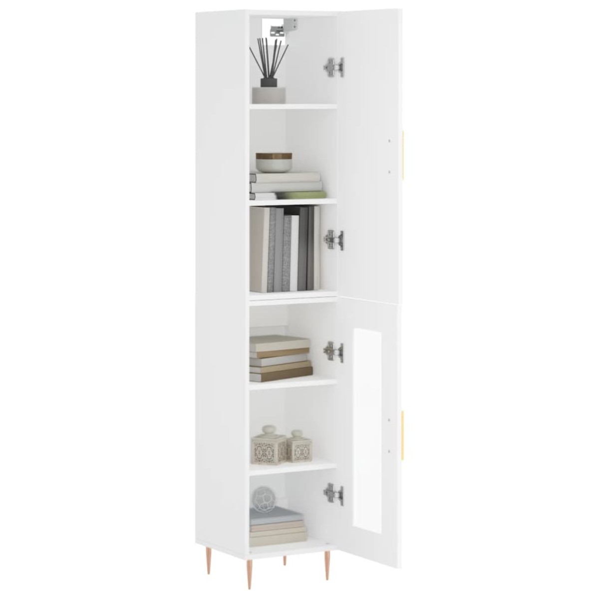 vidaXL Ντουλάπι Λευκός 34,5 x 34 x 180 εκ. από Επεξεργασμένο Ξύλο