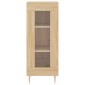 vidaXL Μπουφές Sonoma δρυς 34,5 x 34 x 180 εκ. από Επεξεργασμένο Ξύλο