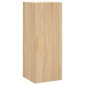 vidaXL Μπουφές Sonoma δρυς 34,5 x 34 x 180 εκ. από Επεξεργασμένο Ξύλο