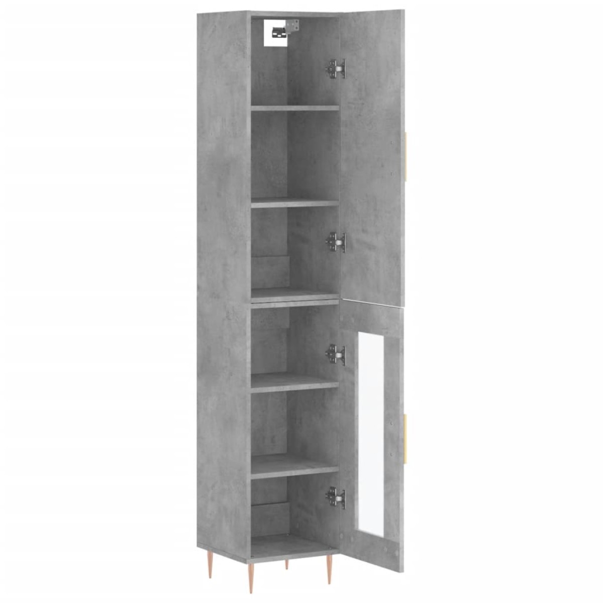 vidaXL Ντουλάπι Γκρι Σκυροδέματος 34,5x34x180 εκ. Επεξεργασμένο Ξύλο