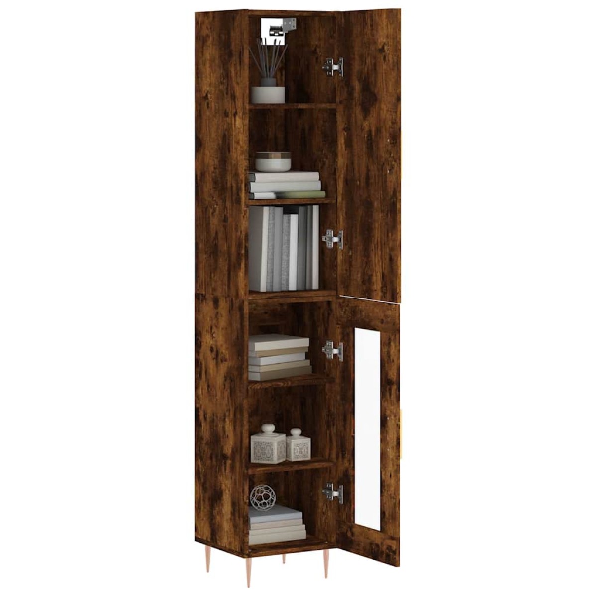 vidaXL Ντουλάπι Καπνιστή δρυς 34,5x34x180 εκ. από Επεξεργασμένο Ξύλο