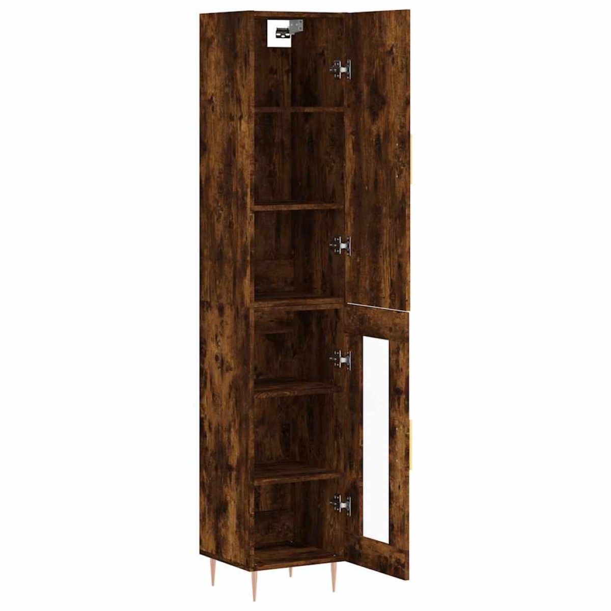 vidaXL Ντουλάπι Καπνιστή δρυς 34,5x34x180 εκ. από Επεξεργασμένο Ξύλο