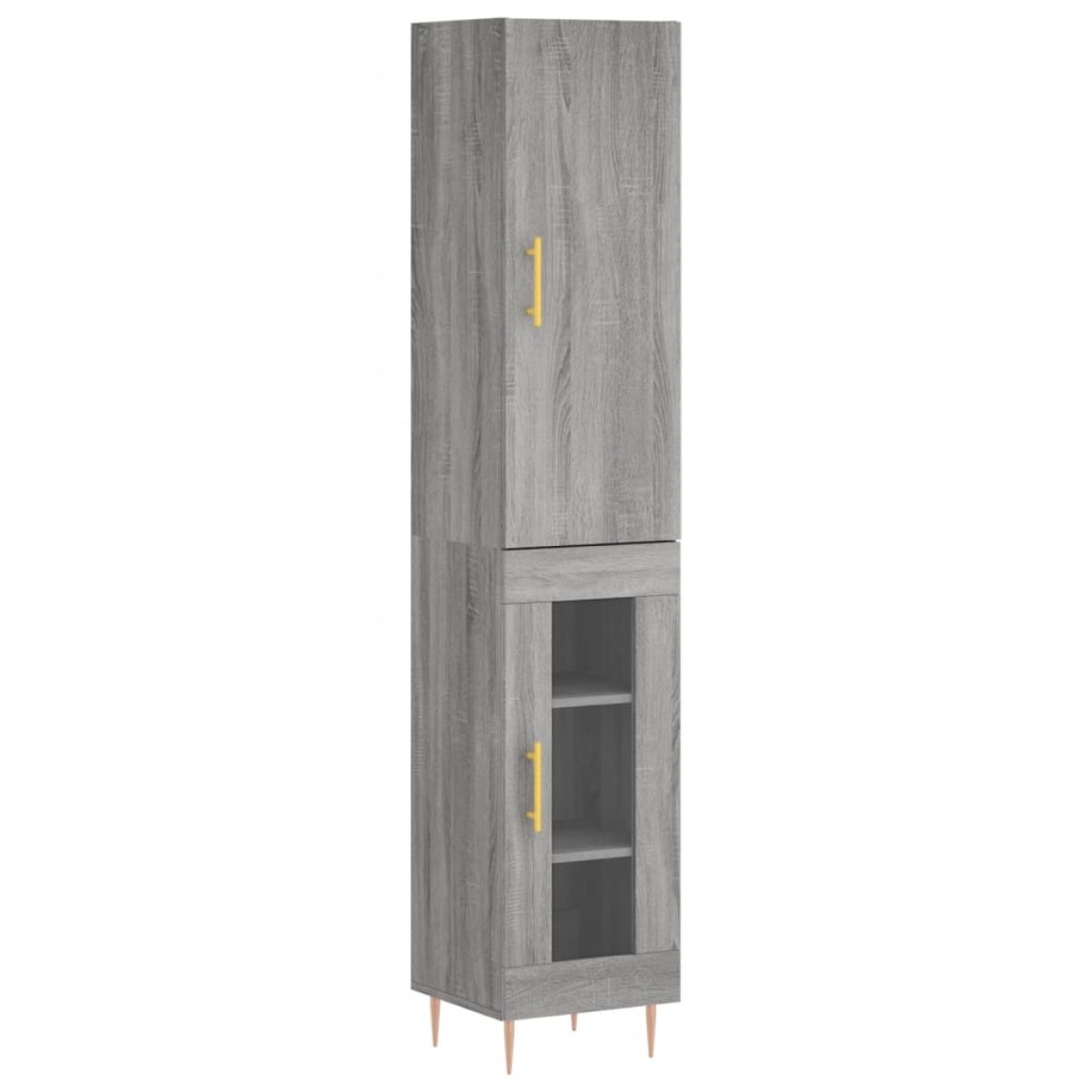 vidaXL Μπουφές Sonoma Γκρι 34,5 x 34 x 180 εκ. από Επεξεργασμένο Ξύλο
