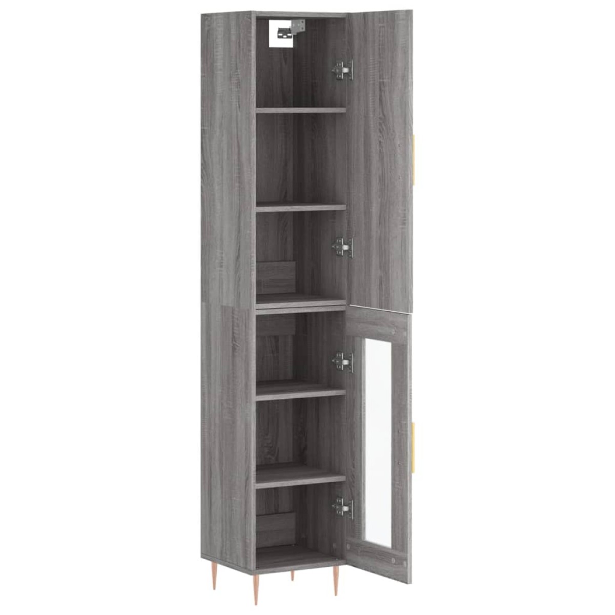 vidaXL Μπουφές Sonoma Γκρι 34,5 x 34 x 180 εκ. από Επεξεργασμένο Ξύλο