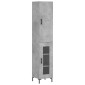 vidaXL Ντουλάπι Γκρι Σκυροδέματος 34,5x34x180 εκ. Επεξεργασμένο Ξύλο