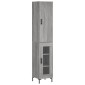 vidaXL Μπουφές Sonoma Γκρι 34,5 x 34 x 180 εκ. από Επεξεργασμένο Ξύλο