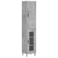 vidaXL Ντουλάπι Γκρι Σκυροδέματος 34,5x34x180 εκ. Επεξεργασμένο Ξύλο