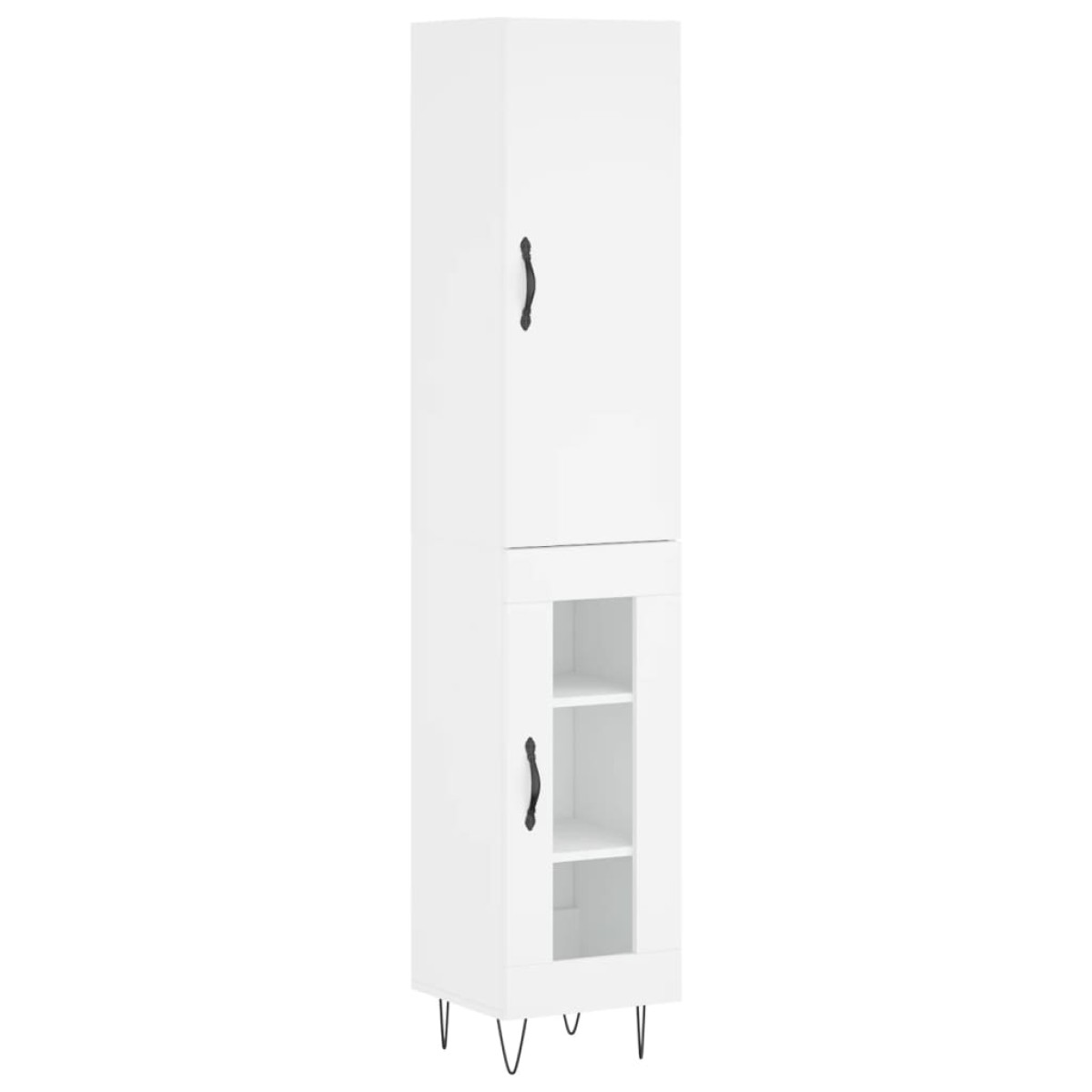 vidaXL Ντουλάπι Λευκός 34,5 x 34 x 180 εκ. από Επεξεργασμένο Ξύλο