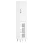 vidaXL Ντουλάπι Λευκός 34,5 x 34 x 180 εκ. από Επεξεργασμένο Ξύλο
