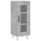 vidaXL Ντουλάπι Γκρι Σκυροδέματος 34,5x34x180 εκ. Επεξεργασμένο Ξύλο
