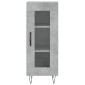 vidaXL Ντουλάπι Γκρι Σκυροδέματος 34,5x34x180 εκ. Επεξεργασμένο Ξύλο