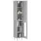 vidaXL Μπουφές Sonoma Γκρι 34,5 x 34 x 180 εκ. από Επεξεργασμένο Ξύλο