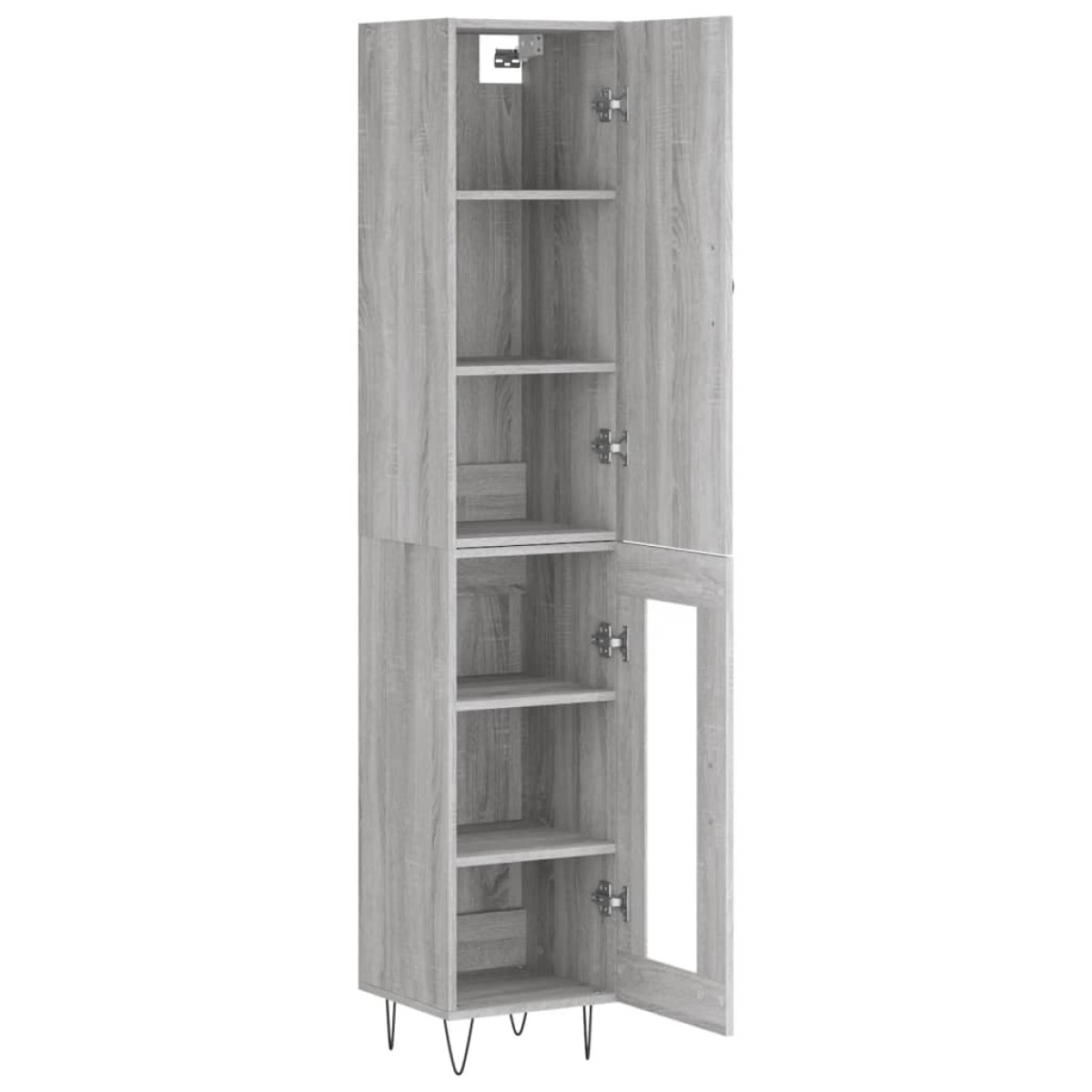 vidaXL Μπουφές Sonoma Γκρι 34,5 x 34 x 180 εκ. από Επεξεργασμένο Ξύλο