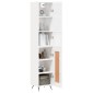 vidaXL Ντουλάπι Γυαλ. Λευκό 34,5 x 34 x 180 εκ. από Επεξεργασμένο Ξύλο