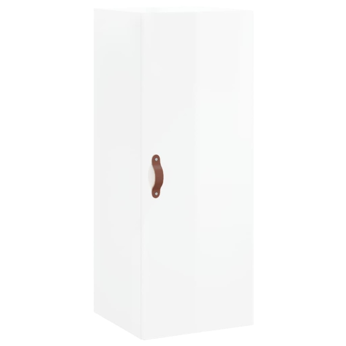 vidaXL Ντουλάπι Γυαλ. Λευκό 34,5 x 34 x 180 εκ. από Επεξεργασμένο Ξύλο