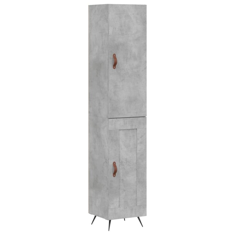 vidaXL Ντουλάπι Γκρι Σκυροδέματος 34,5x34x180 εκ. Επεξεργασμένο Ξύλο
