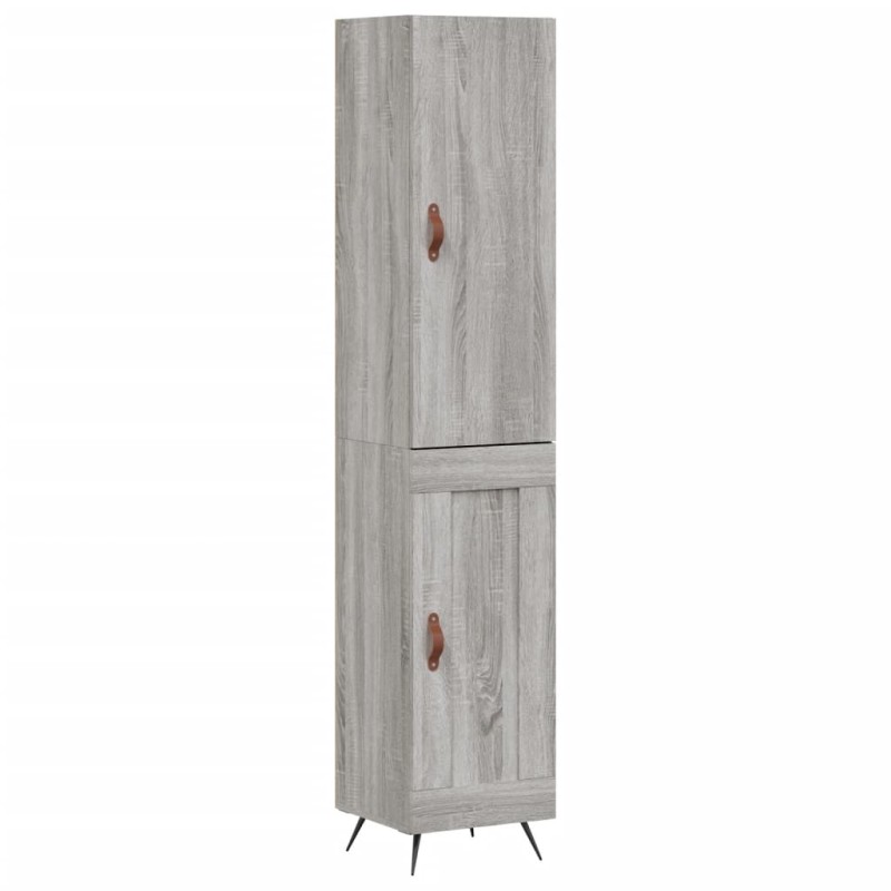 vidaXL Μπουφές Sonoma Γκρι 34,5 x 34 x 180 εκ. από Επεξεργασμένο Ξύλο