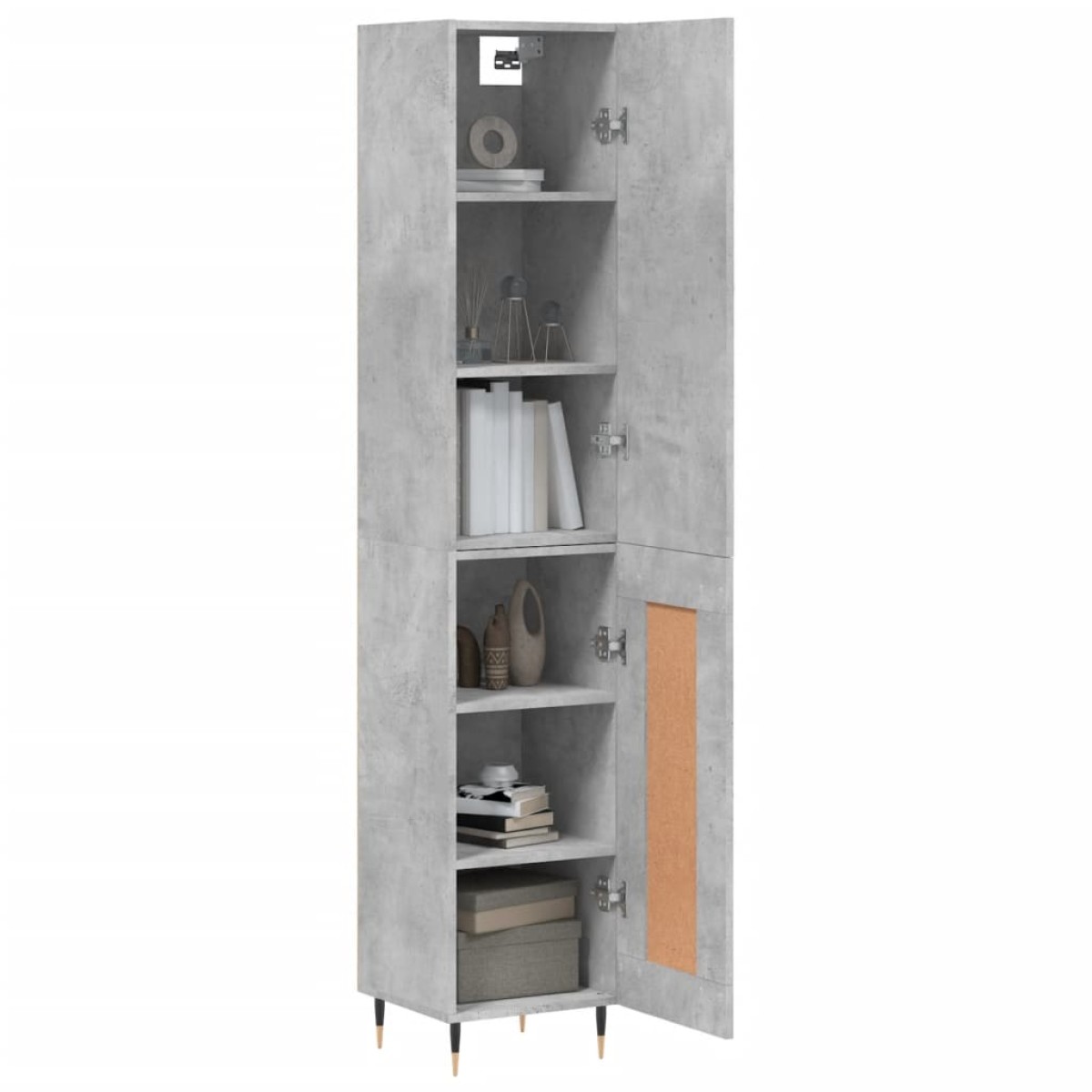 vidaXL Ντουλάπι Γκρι Σκυροδέματος 34,5x34x180 εκ. Επεξεργασμένο Ξύλο