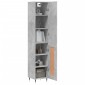 vidaXL Ντουλάπι Γκρι Σκυροδέματος 34,5x34x180 εκ. Επεξεργασμένο Ξύλο