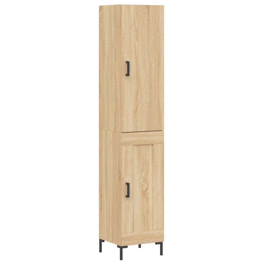 vidaXL Μπουφές Sonoma δρυς 34,5 x 34 x 180 εκ. από Επεξεργασμένο Ξύλο