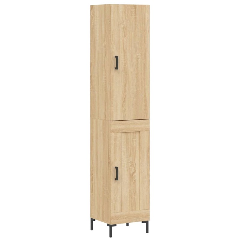 vidaXL Μπουφές Sonoma δρυς 34,5 x 34 x 180 εκ. από Επεξεργασμένο Ξύλο